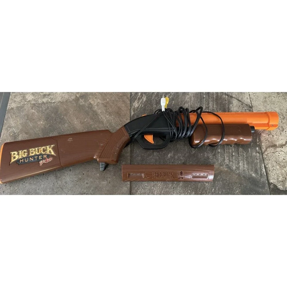 Big Buck Hunter Pro Jakks Plug & Play TV Game Gun -Cables - WITH SENSOR Tested
